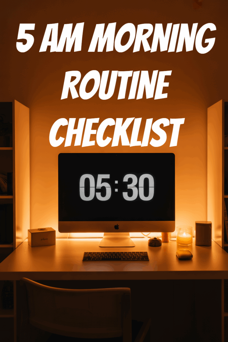 The Life-Changing 5 AM Morning Routine Checklist That Actually Works