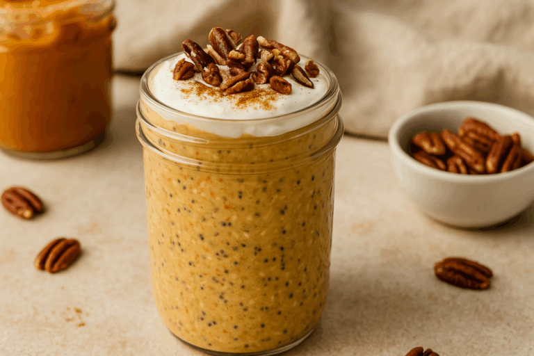 High-Protein Pumpkin Pie Overnight Oats Recipe (That Actually Tastes Like Fall)