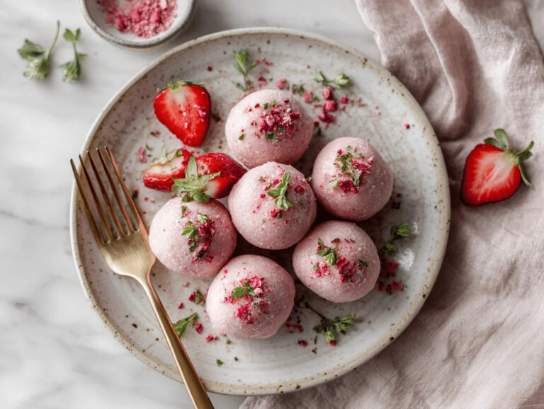 Strawberry Cheesecake Protein Balls (No-Bake, 15 Minutes)
