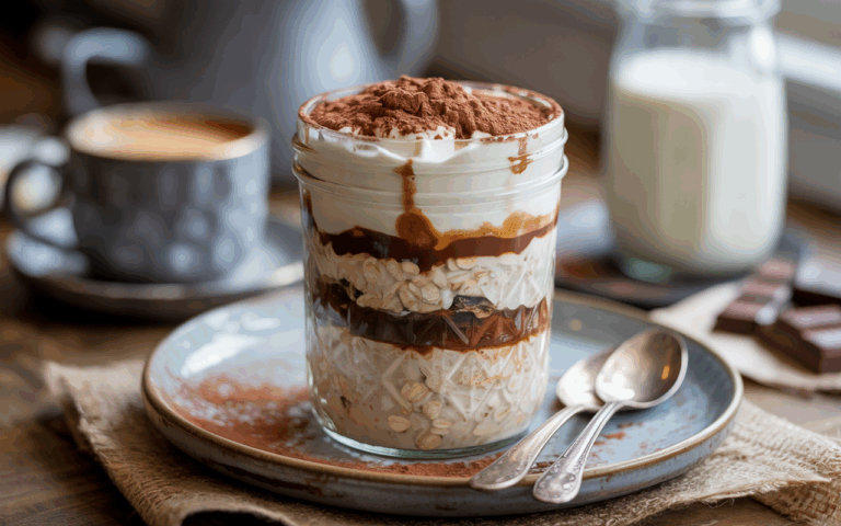 The Best Tiramisu Protein Overnight Oats Recipe